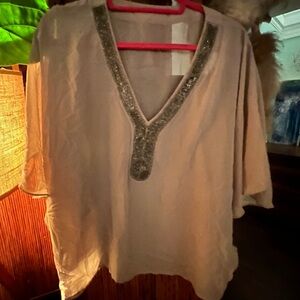 Beaded V-Neck Women's Top